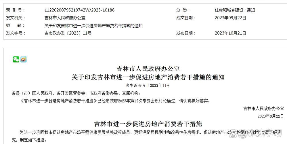 吉林省房地产发展政策